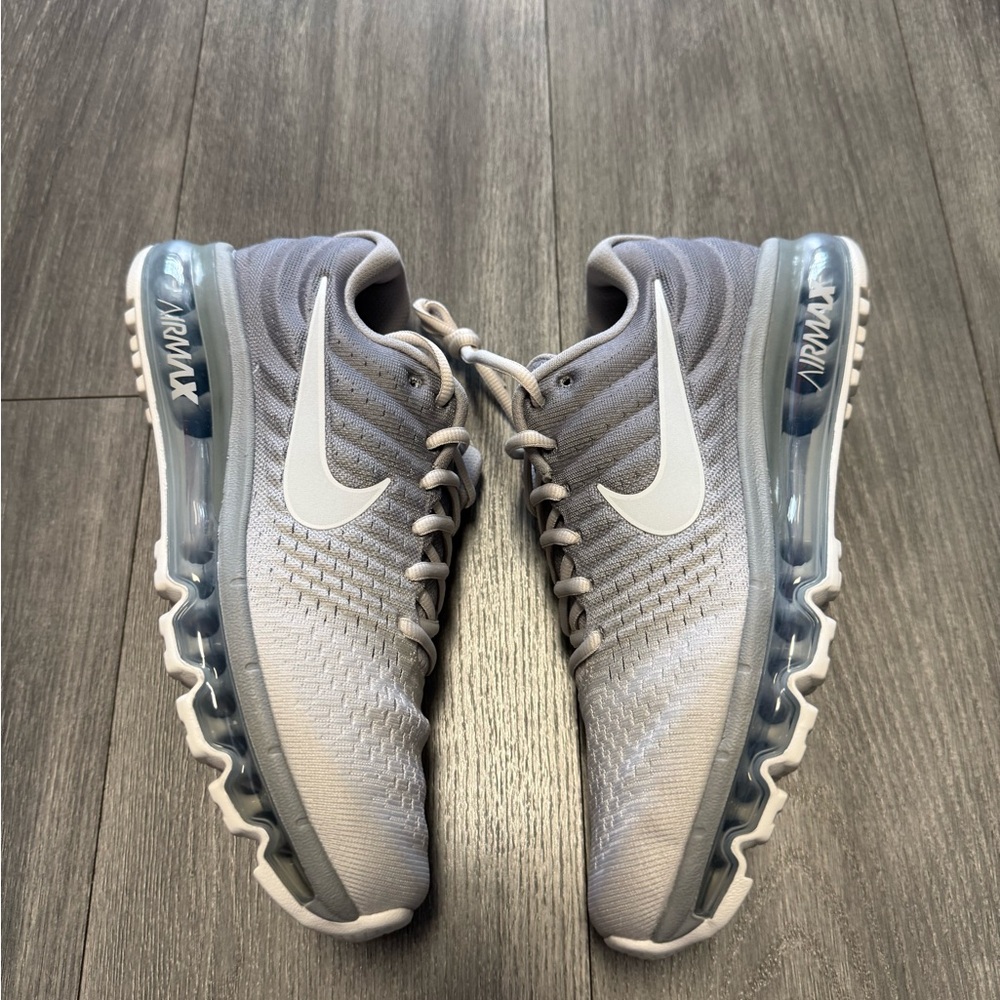 Nike Air Max 2017 Light Bone White Gray Athletic Sneakers 849559-005 Men'